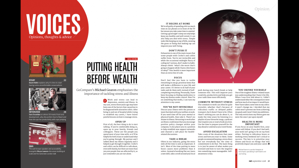 Michael Gearon in Net magazine, a UX and web publication